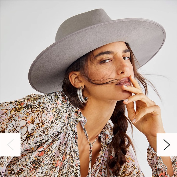 Lack of color rancher felt hat. Stone color. - Picture 3 of 4